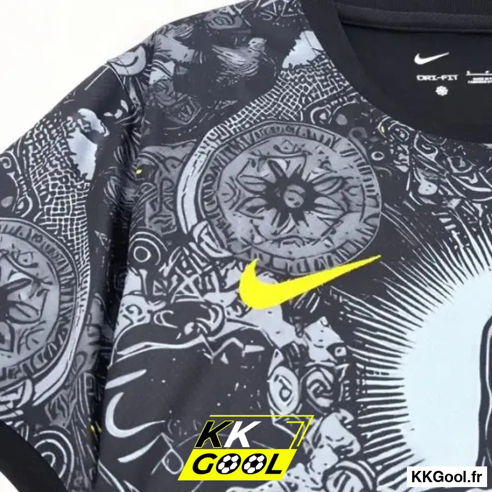 KKGool -  Maillot Brésil Concept Noir 2024/2025 - Image 3